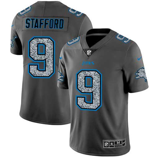 Men Detroit Lions #9 Stafford Nike Teams Gray Fashion Static Limited NFL Jerseys->dallas cowboys->NFL Jersey